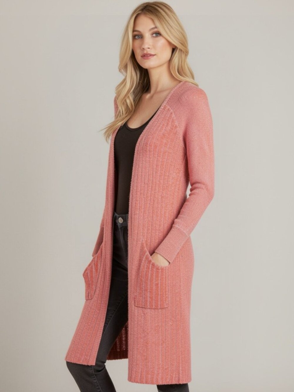 ☀️ Free People Shadow Stripe Duster Cardigan in Paprika S NWT